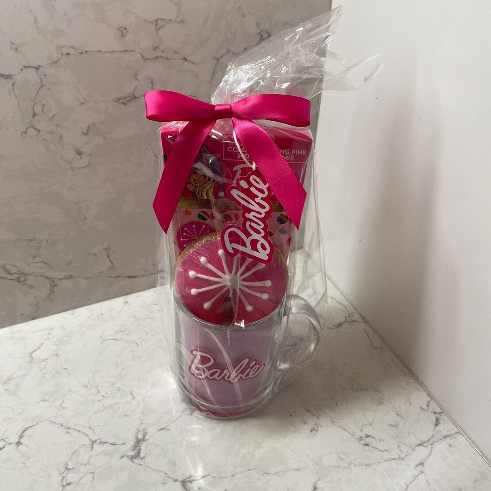 Mattel Barbie Color-Changing Pink Hot Cocoa Mix & Mug Gift Set For Anyone